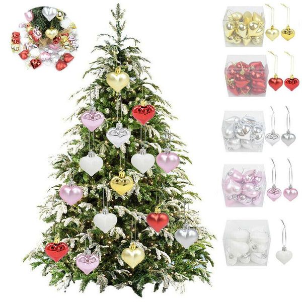 decorative objects & figurines 12x glitter christmas baubles xmas tree ornament hanging heart ball decorations 4.5cm
decorative objects & figurines 12x glitter christmas baubles xmas tree ornament hanging heart ball decorations 4.5cm