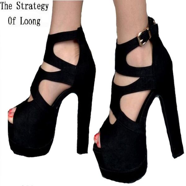 summer women super high heels hollow peep toe fashion sandals ladies open buckle cut out platform shoes 20210309, Black
summer women super high heels hollow peep toe fashion sandals ladies open buckle cut out platform shoes 20210309, Black