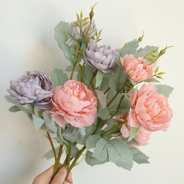 peonies artificial fake flower bouquet 3 heads silk flowers macarons for wedding party home garden indoor outdoor decoration decorative & wr
peonies artificial fake flower bouquet 3 heads silk flowers macarons for wedding party home garden indoor outdoor decoration decorative & wr