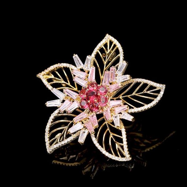 pins, brooches fashion elegant golden color big flower brooch with pink cubic zirconia metal safety pins jewelry for women, Gray
pins, brooches fashion elegant golden color big flower brooch with pink cubic zirconia metal safety pins jewelry for women, Gray