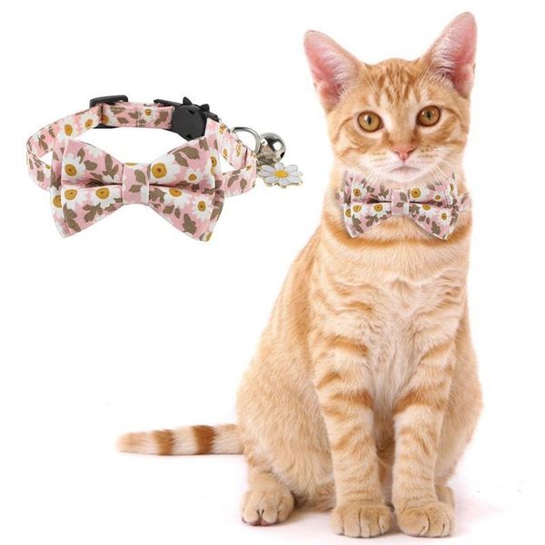 cat collars & leads adjustable pet collar detachable bow printed kitten breathable dog with bell necklace supplies
cat collars & leads adjustable pet collar detachable bow printed kitten breathable dog with bell necklace supplies
