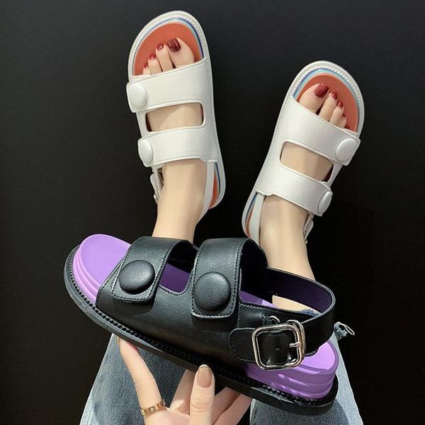dress shoes student mixed color double button band slingback women sandals elevated casual buckle rome femmes sandales 2021, Black
dress shoes student mixed color double button band slingback women sandals elevated casual buckle rome femmes sandales 2021, Black