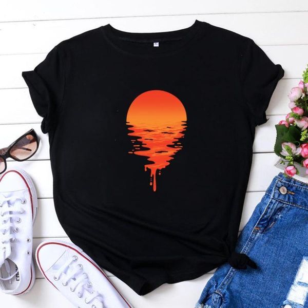women's t-shirt sunset graphic funny t shirt women harajuku cotton tshirt shrot sleeve loose camiseta mujer black white tee femme
women's t-shirt sunset graphic funny t shirt women harajuku cotton tshirt shrot sleeve loose camiseta mujer black white tee femme