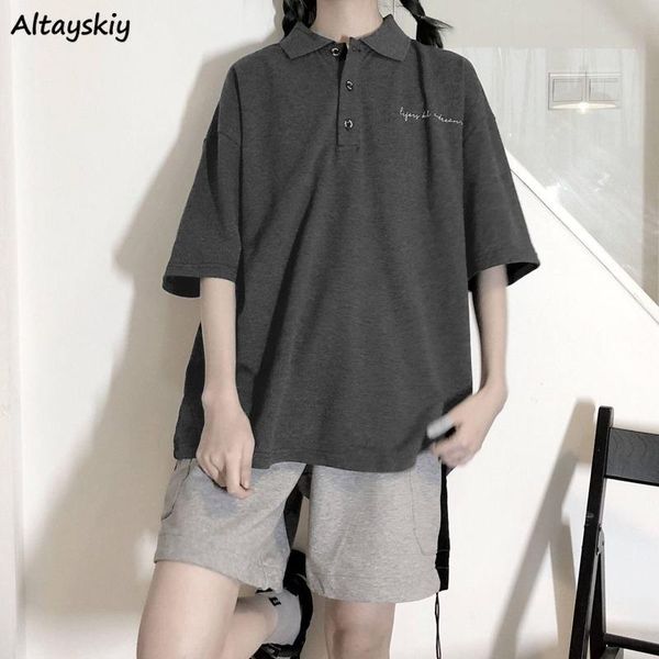 women's t-shirt women turn-down collar streetwear cool letter loose college leisure minimalist bf comfortable fashion ins, White
women's t-shirt women turn-down collar streetwear cool letter loose college leisure minimalist bf comfortable fashion ins, White