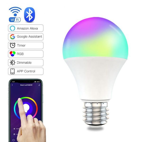 bulbs dimmable 9w b22 e27 wifi smart light bulb led lamp app operate alexa google assistant control wake up night
bulbs dimmable 9w b22 e27 wifi smart light bulb led lamp app operate alexa google assistant control wake up night