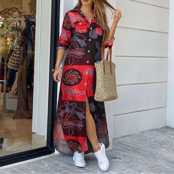 party dresses womens print dress casual loose half sleeve button long turn down neck bohemian summer robe femme #g2, White;black
party dresses womens print dress casual loose half sleeve button long turn down neck bohemian summer robe femme #g2, White;black