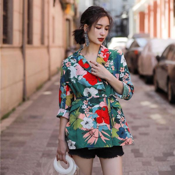 women's suits & blazers philosophy 2021 summer floral printed women blazer long sleeves colorful casual ladies suit, White;black
women's suits & blazers philosophy 2021 summer floral printed women blazer long sleeves colorful casual ladies suit, White;black
