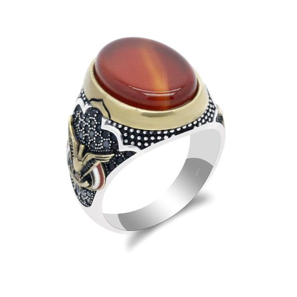 red natural stone man ring 925 silver oval punk style jewelry finger eagle shape fashion size8-13 cluster rings, Golden;silver
red natural stone man ring 925 silver oval punk style jewelry finger eagle shape fashion size8-13 cluster rings, Golden;silver
