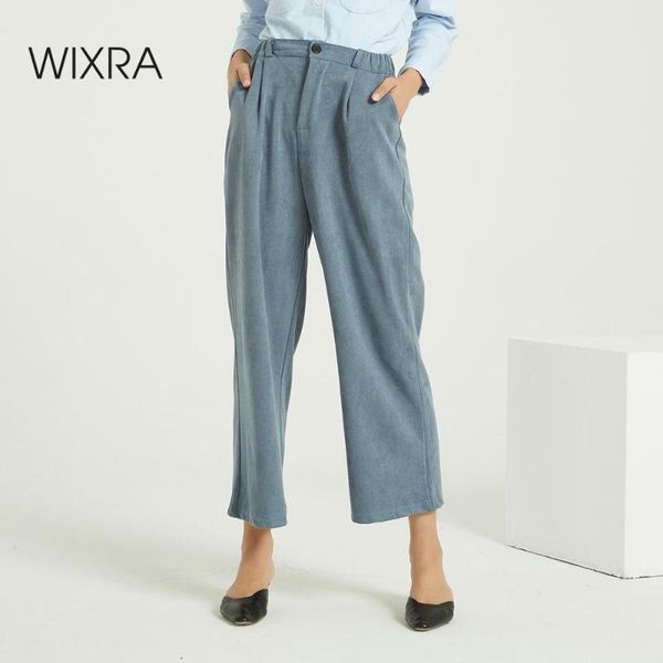 women's pants & capris wixra casual wide leg pockets loose high elastic waist warm thick trousers ladies bottom autumn spring, Black;white
women's pants & capris wixra casual wide leg pockets loose high elastic waist warm thick trousers ladies bottom autumn spring, Black;white