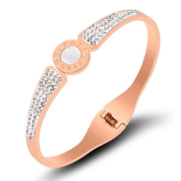 bangle summer 2021 white shell jewelry roman numeral & for women paved mirco cz stone crystals, Black
bangle summer 2021 white shell jewelry roman numeral & for women paved mirco cz stone crystals, Black
