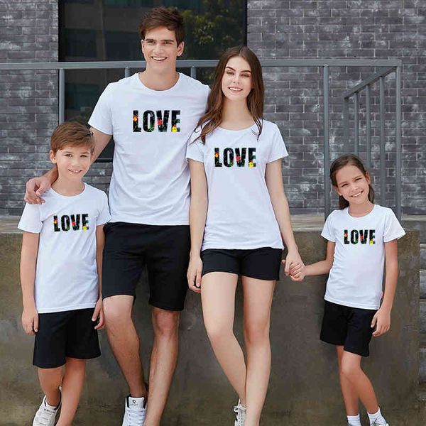 love family look cotton mother father son daughter clothing matching outfit summer short sleeve t shirt clothes 210429, Blue
love family look cotton mother father son daughter clothing matching outfit summer short sleeve t shirt clothes 210429, Blue