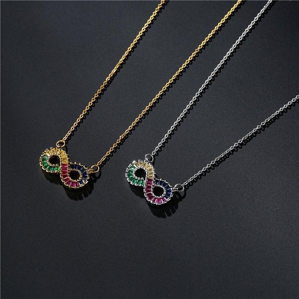pendant necklaces buy fashion women's rainbow initial necklace colourful zirconia 8 infinity 45cm gold chain, Silver
pendant necklaces buy fashion women's rainbow initial necklace colourful zirconia 8 infinity 45cm gold chain, Silver