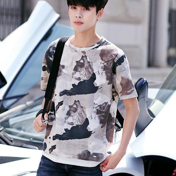 men's t-shirts personality tee camouflage fake two loose and breathable clothes men summer cotton short-sleeved t-shirt fashion, White;black
men's t-shirts personality tee camouflage fake two loose and breathable clothes men summer cotton short-sleeved t-shirt fashion, White;black