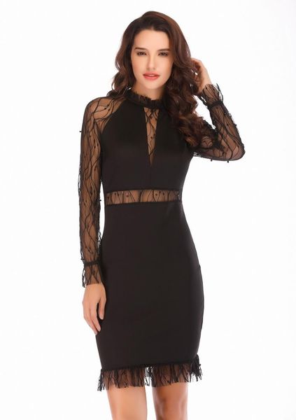 casual dresses okayoasis women's spring autumn dress mesh patchwork long sleeve beading sheath party vestidos clubwear, Black;gray
casual dresses okayoasis women's spring autumn dress mesh patchwork long sleeve beading sheath party vestidos clubwear, Black;gray