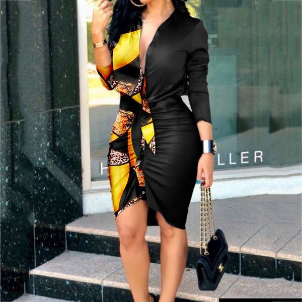 casual dresses womens leopard print splicing dress plus size office lady sheath long sleeves lace-up party vestidos longos, Black;gray
casual dresses womens leopard print splicing dress plus size office lady sheath long sleeves lace-up party vestidos longos, Black;gray