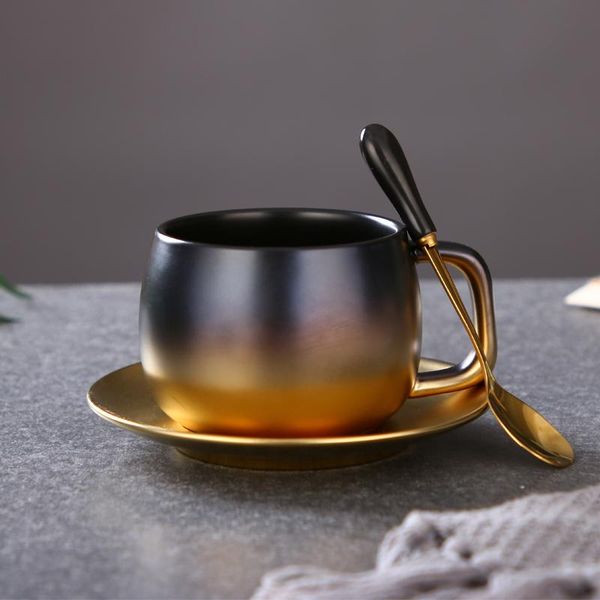 mugs american gradient ceramic coffee cup creative drawing gold thick surface and saucer set simple british afternoon tea
mugs american gradient ceramic coffee cup creative drawing gold thick surface and saucer set simple british afternoon tea
