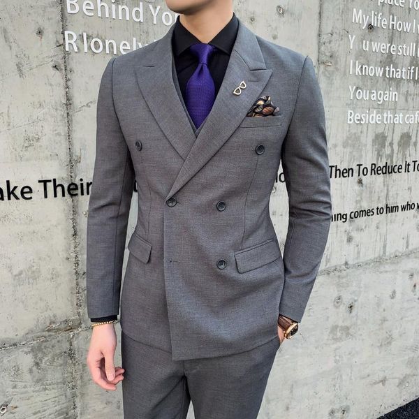 men's wedding blazers suits double-breasted slim fit male 3 piece business formal groomsmen suit (jacket+vest+pants) &, White;black
men's wedding blazers suits double-breasted slim fit male 3 piece business formal groomsmen suit (jacket+vest+pants) &, White;black