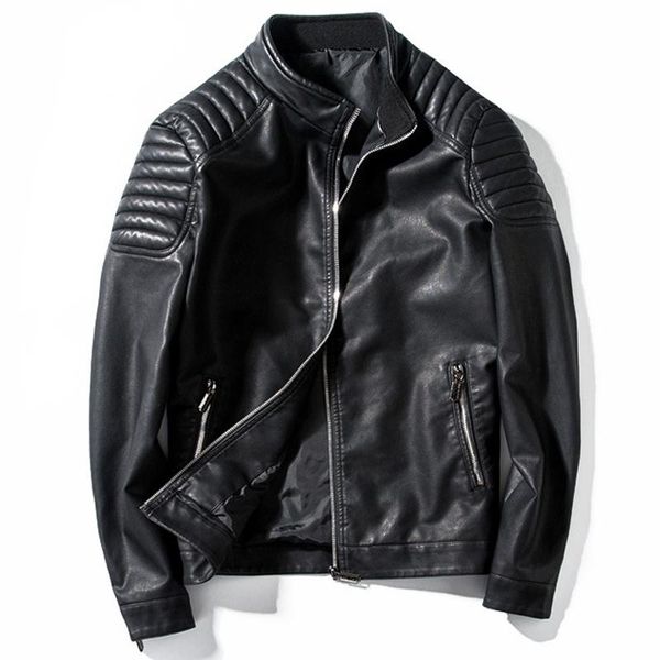 men's fur & faux european spring bomber jackets men leather jacket coats automotive plus size 4xl mens baseball streetwear fashion a624, Black
men's fur & faux european spring bomber jackets men leather jacket coats automotive plus size 4xl mens baseball streetwear fashion a624, Black