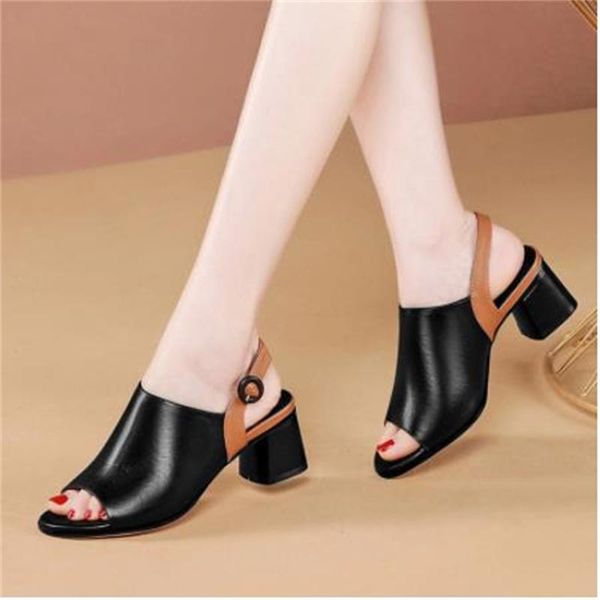 sandals fish mouth women's 2021 summer color matching back space one word buckle female mid-heel all-match thick-hee, Black
sandals fish mouth women's 2021 summer color matching back space one word buckle female mid-heel all-match thick-hee, Black