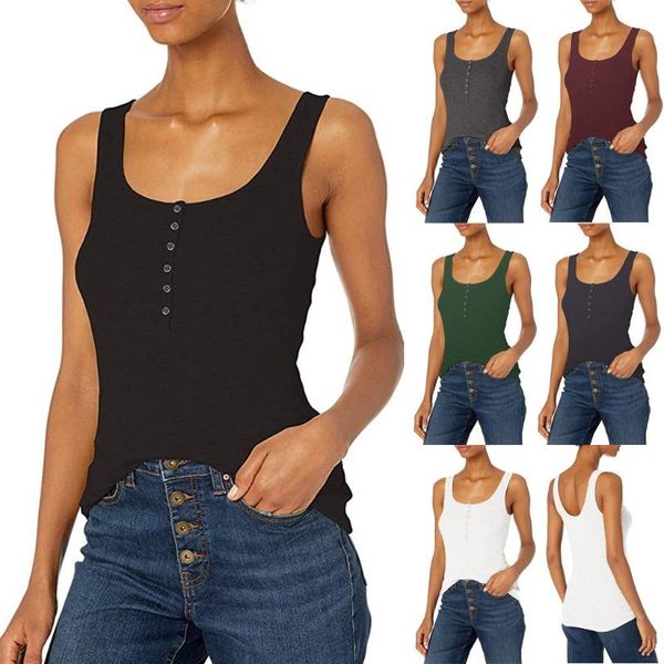 women's tanks & camis sport tank women casual solid sleeveless button vest summer ladies streetwear camisole slim t-shirt, White
women's tanks & camis sport tank women casual solid sleeveless button vest summer ladies streetwear camisole slim t-shirt, White