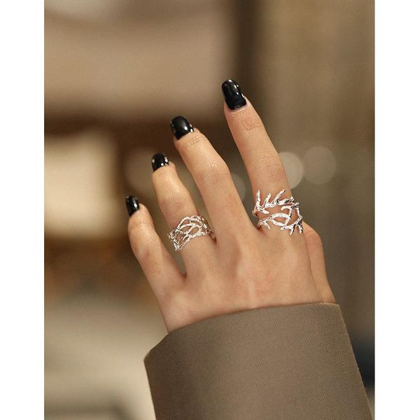 cluster rings authentic s925 sterling silver fine jewelry hollow net tree branch leaf twig long ring adjust tlj1490, Golden;silver
cluster rings authentic s925 sterling silver fine jewelry hollow net tree branch leaf twig long ring adjust tlj1490, Golden;silver