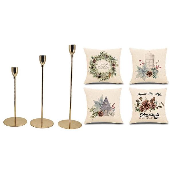 set metal candle holder wedding & 4 pcs christmas pillow covers farmhouse garland throw pillows holders
set metal candle holder wedding & 4 pcs christmas pillow covers farmhouse garland throw pillows holders