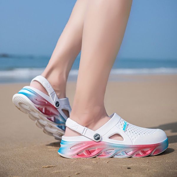 men women trainer sports size cross-border summer slippers thick-soled beach shoes couple hole shoe outdoors baotou sandals code:25ll-7790, Black
men women trainer sports size cross-border summer slippers thick-soled beach shoes couple hole shoe outdoors baotou sandals code:25ll-7790, Black