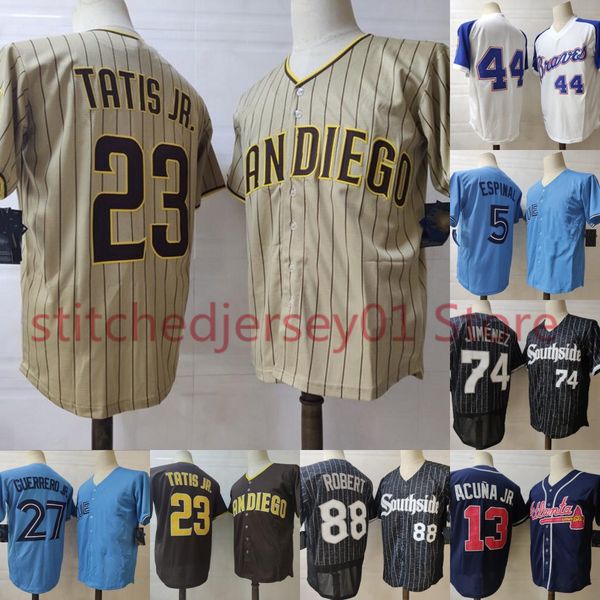 men baseball jerseys 13 ronald acuna jr.ken griffey 27 vladimir guerrero 23 fernando tatis 10 yoan moncada 7 tim anderson, Black
men baseball jerseys 13 ronald acuna jr.ken griffey 27 vladimir guerrero 23 fernando tatis 10 yoan moncada 7 tim anderson, Black
