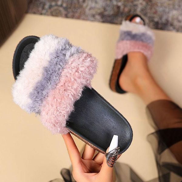 slippers 2021 faux fur fashion warm shoes woman slip on flats slides indoor size 36-43 winter women house home, Black
slippers 2021 faux fur fashion warm shoes woman slip on flats slides indoor size 36-43 winter women house home, Black