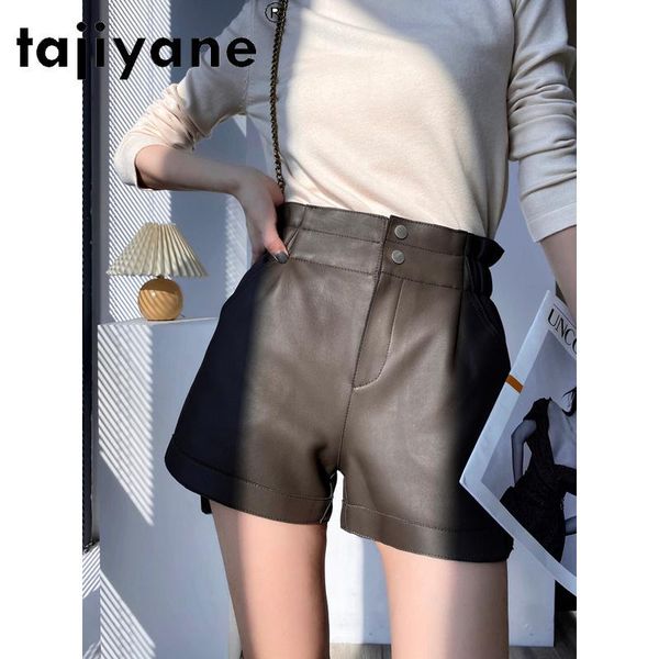 women's shorts 100% leather sheepskin female high waist for women casual spring autumn 2021 spodenki damskie pph4732, White;black
women's shorts 100% leather sheepskin female high waist for women casual spring autumn 2021 spodenki damskie pph4732, White;black