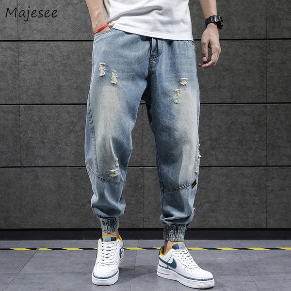 men's jeans summer pencil men ripped washed denim ankle-length -3xl trousers homme casual street hole pantalones fashion versatile bf, Blue
men's jeans summer pencil men ripped washed denim ankle-length -3xl trousers homme casual street hole pantalones fashion versatile bf, Blue