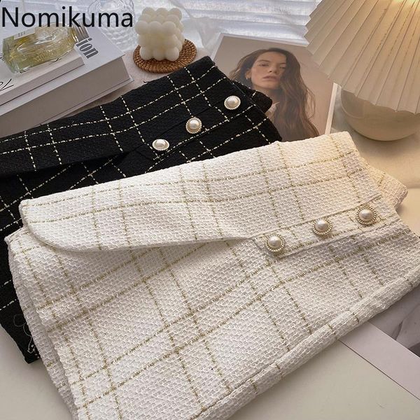 women's shorts nomikuma vintage high waist women pearl buttons korean style wide leg plaid short pants fashion casual pantalones, White;black
women's shorts nomikuma vintage high waist women pearl buttons korean style wide leg plaid short pants fashion casual pantalones, White;black