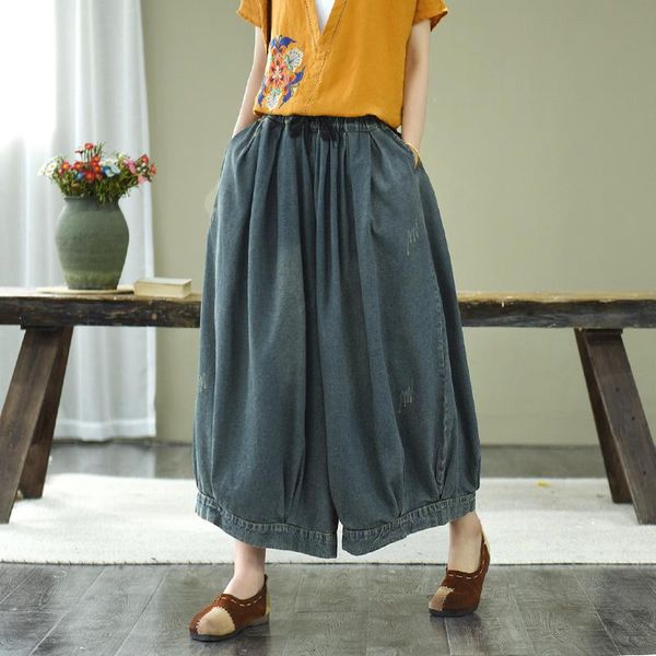 women's jeans fairynatural women summer autumn oversize elastic waist denim pants casual female loose drawstring plus size trousers, Blue
women's jeans fairynatural women summer autumn oversize elastic waist denim pants casual female loose drawstring plus size trousers, Blue