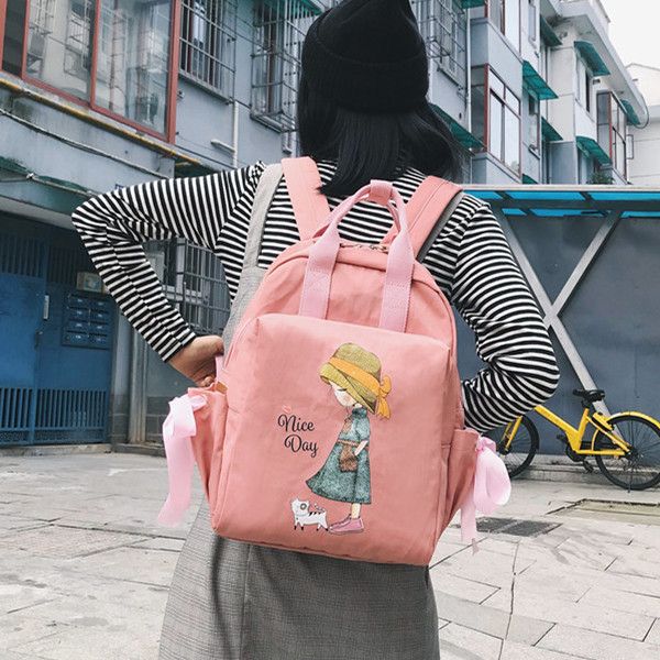 korea waterproof nylon women backpack cartoon school backpack for girls teenagers rucksack ladies hand bag daypack bagpack black
korea waterproof nylon women backpack cartoon school backpack for girls teenagers rucksack ladies hand bag daypack bagpack black