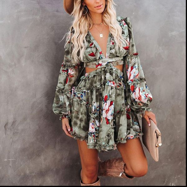 backless lace up spring womens dresses floral print a line waist hollow out cascading ruffle casual female mini, Black;gray
backless lace up spring womens dresses floral print a line waist hollow out cascading ruffle casual female mini, Black;gray