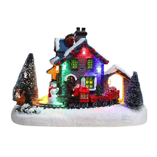 party favor resin christmas scene village house decoration town with warm led light santa claus train snowman battery operated
party favor resin christmas scene village house decoration town with warm led light santa claus train snowman battery operated