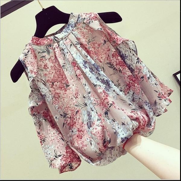 floral womens shirt print blouses chiffon blouse summer korean off shoulder loose elegent shirts cute plus size, White
floral womens shirt print blouses chiffon blouse summer korean off shoulder loose elegent shirts cute plus size, White