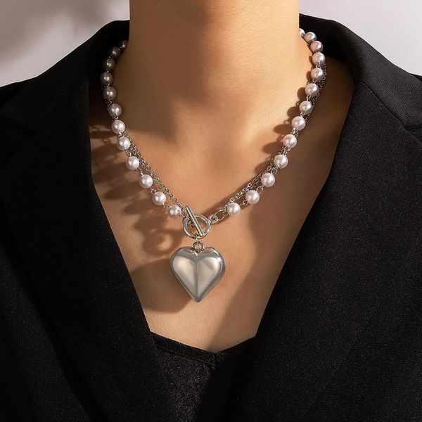 pendant necklaces 2021 women's shell necklace atmosphere simple pearl love peach heart one word buckle, Silver
pendant necklaces 2021 women's shell necklace atmosphere simple pearl love peach heart one word buckle, Silver