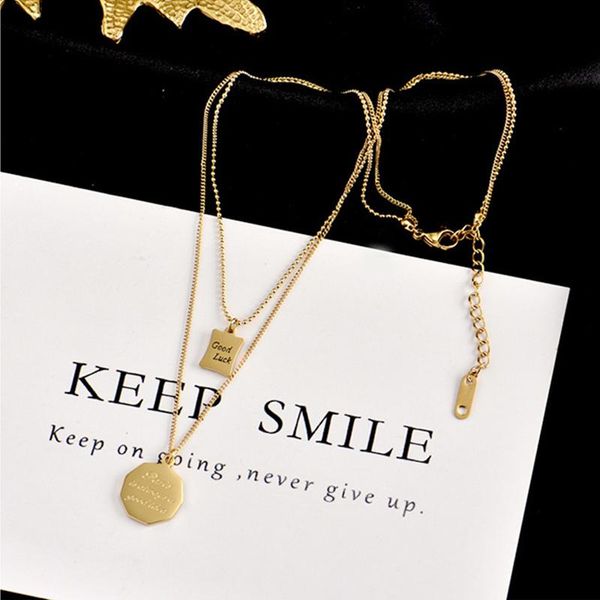 pendant necklaces meyrroyu stainless steel double layer gold color square round tag for women girl 2021 trendy fashion jewelry, Silver
pendant necklaces meyrroyu stainless steel double layer gold color square round tag for women girl 2021 trendy fashion jewelry, Silver