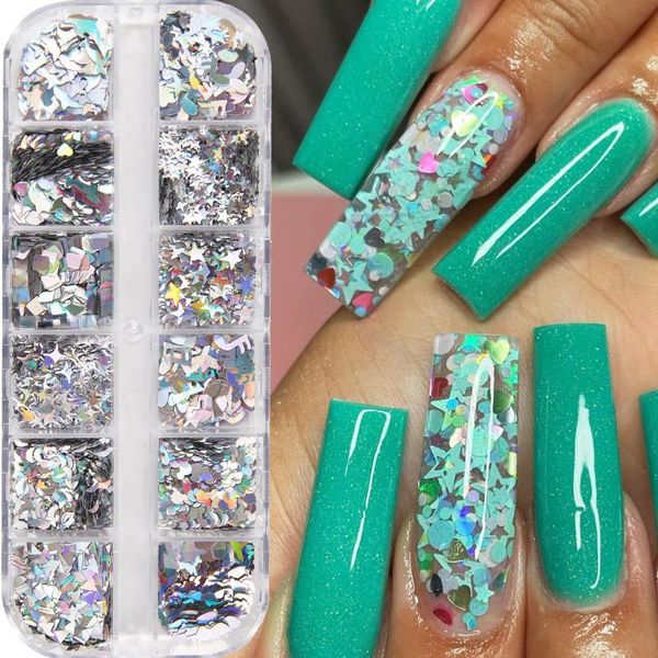 nail art decorations 1 box laser holographic sequins mixed triangle star heart sparkly flakes silver manicure paillette, Silver;gold
nail art decorations 1 box laser holographic sequins mixed triangle star heart sparkly flakes silver manicure paillette, Silver;gold