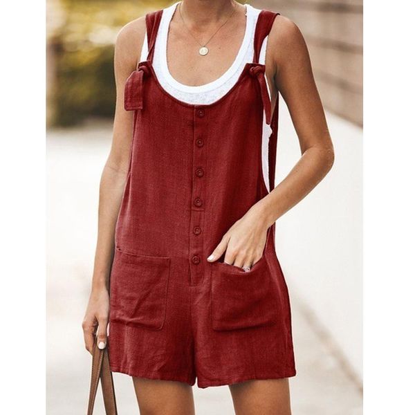 women's pants & capris cotton linen women jumpsuit button pocket strap backless camisole short summer casual loose overall, Black;white
women's pants & capris cotton linen women jumpsuit button pocket strap backless camisole short summer casual loose overall, Black;white
