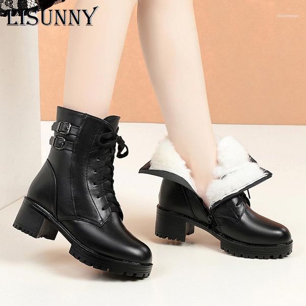 boots lisunny ankle women winter shoes 2021 wool warm non-slip ladies' genuine leather snow large size 421, Black
boots lisunny ankle women winter shoes 2021 wool warm non-slip ladies' genuine leather snow large size 421, Black