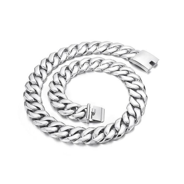 domineering casting stainless steel jewelry european and american creative men's thick wide smooth titanium necklace chains, Silver
domineering casting stainless steel jewelry european and american creative men's thick wide smooth titanium necklace chains, Silver