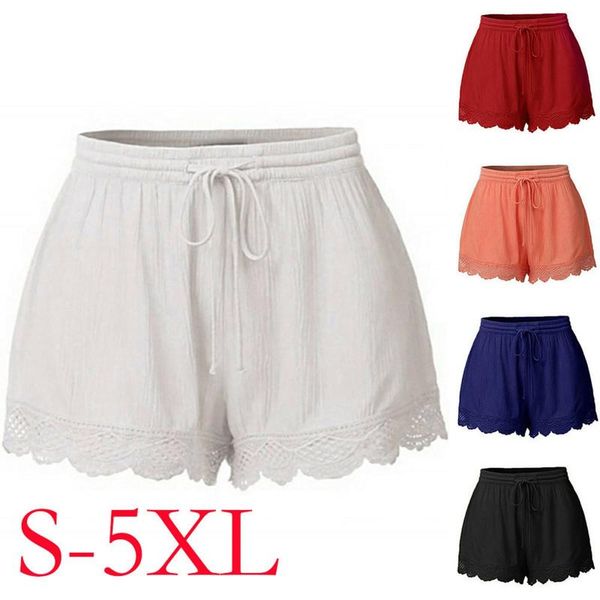women's shorts lace plus size rope tie summer femme sports solid leggings trousers feminino spodenki, White;black
women's shorts lace plus size rope tie summer femme sports solid leggings trousers feminino spodenki, White;black