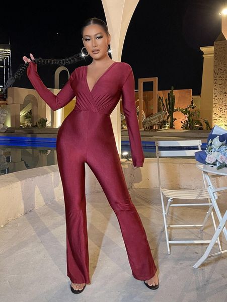 sxy overlap collar flare leg jumpsuit w2ln#, White
sxy overlap collar flare leg jumpsuit w2ln#, White