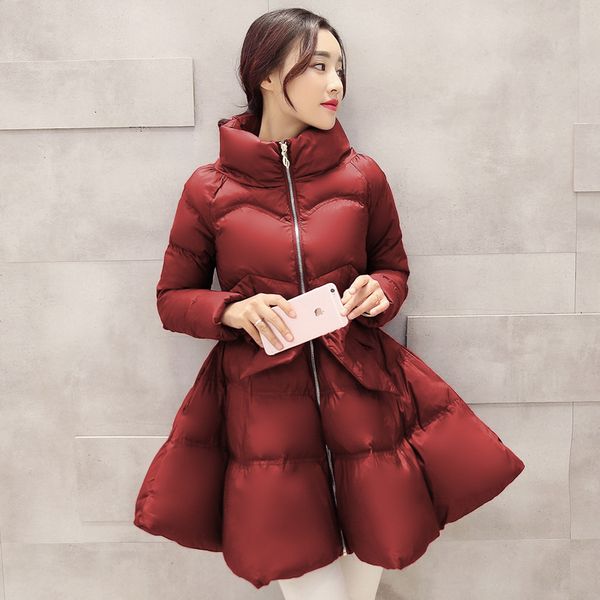 jacket winter women parka mujer 2021 solid bow waist y skirt coat female loose sweet thick down cotton padded outerwear, Black;brown
jacket winter women parka mujer 2021 solid bow waist y skirt coat female loose sweet thick down cotton padded outerwear, Black;brown