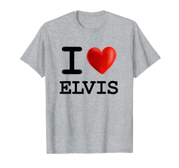 i love elvis heart name t shirt gift, White;black