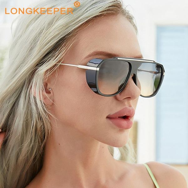 sunglasses classic punk 2021 designer men women retro oversize metal frame pilot glasses, White;black
sunglasses classic punk 2021 designer men women retro oversize metal frame pilot glasses, White;black