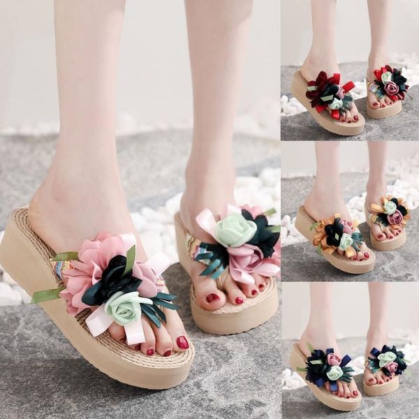 slippers women weave summer casual slides beach shoes ladies outdoor wedges bohemia floral bow flip flops sandals d4, Black
slippers women weave summer casual slides beach shoes ladies outdoor wedges bohemia floral bow flip flops sandals d4, Black