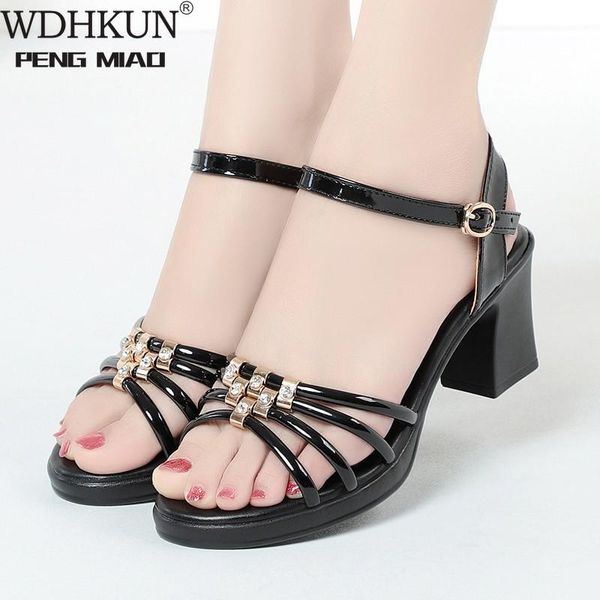 sandals quality plus size 32-43 block heel 8cm platform women shoes creepers 2021 summer high heels ladies office shoe, Black 
sandals quality plus size 32-43 block heel 8cm platform women shoes creepers 2021 summer high heels ladies office shoe, Black